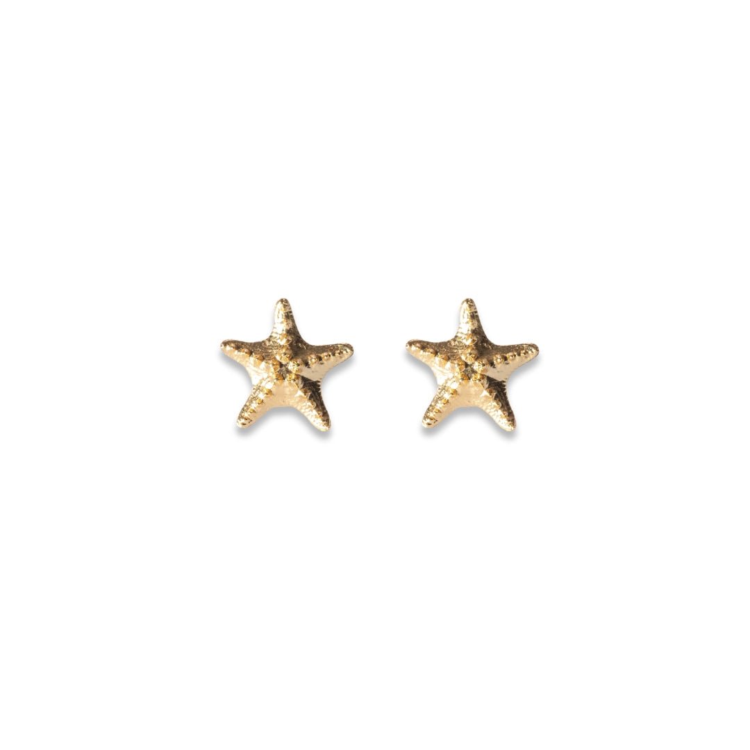 2 MINI STARFISH EARRINGS GOLD - AIRHESS
