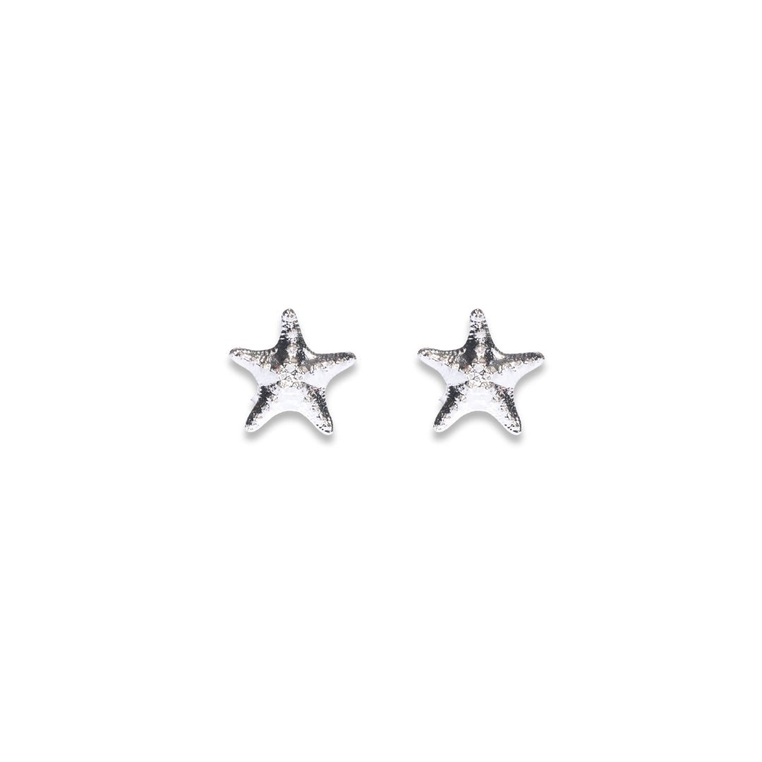 2 MINI STARFISH EARRINGS SILVER - AIRHESS