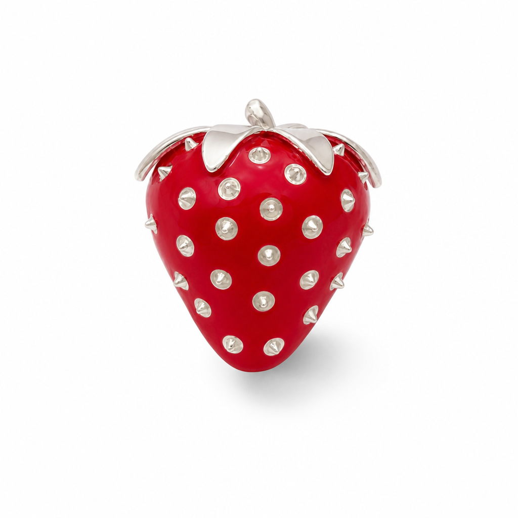 RED SPIKED STRAWBERRY SILVER