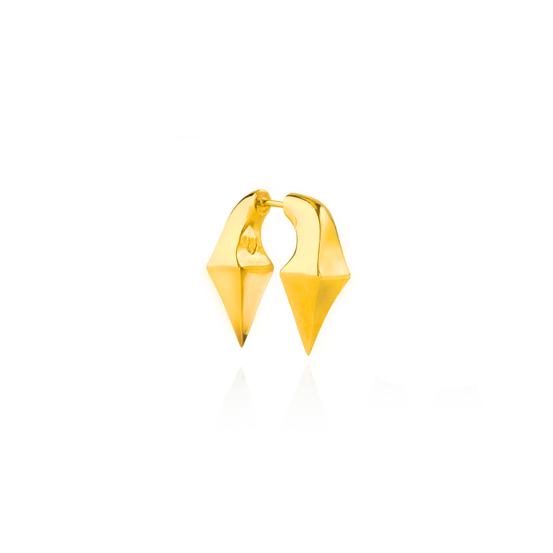 MINI DOUBLE SPIKE EARRING GOLD - AIRHESS