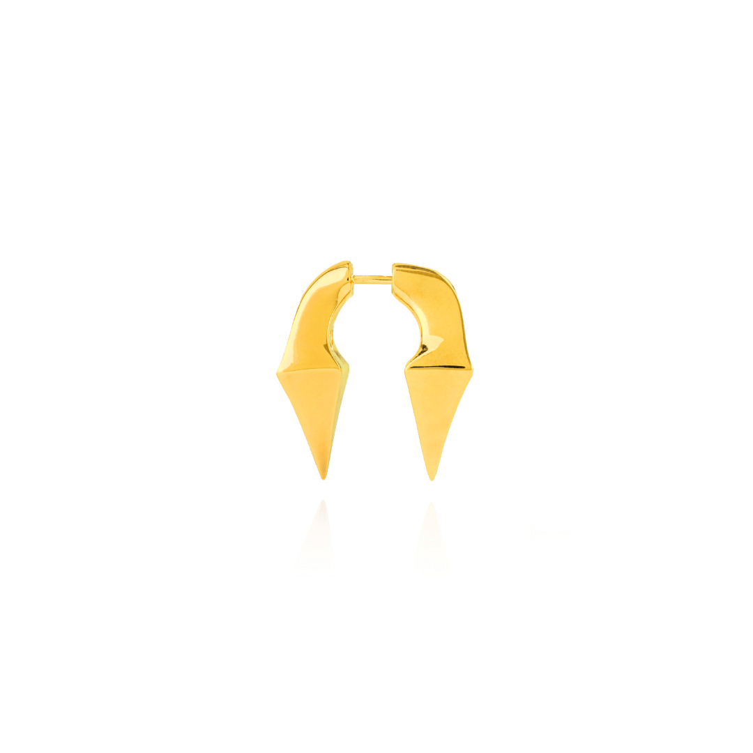 MINI DOUBLE SPIKE EARRING GOLD - AIRHESS