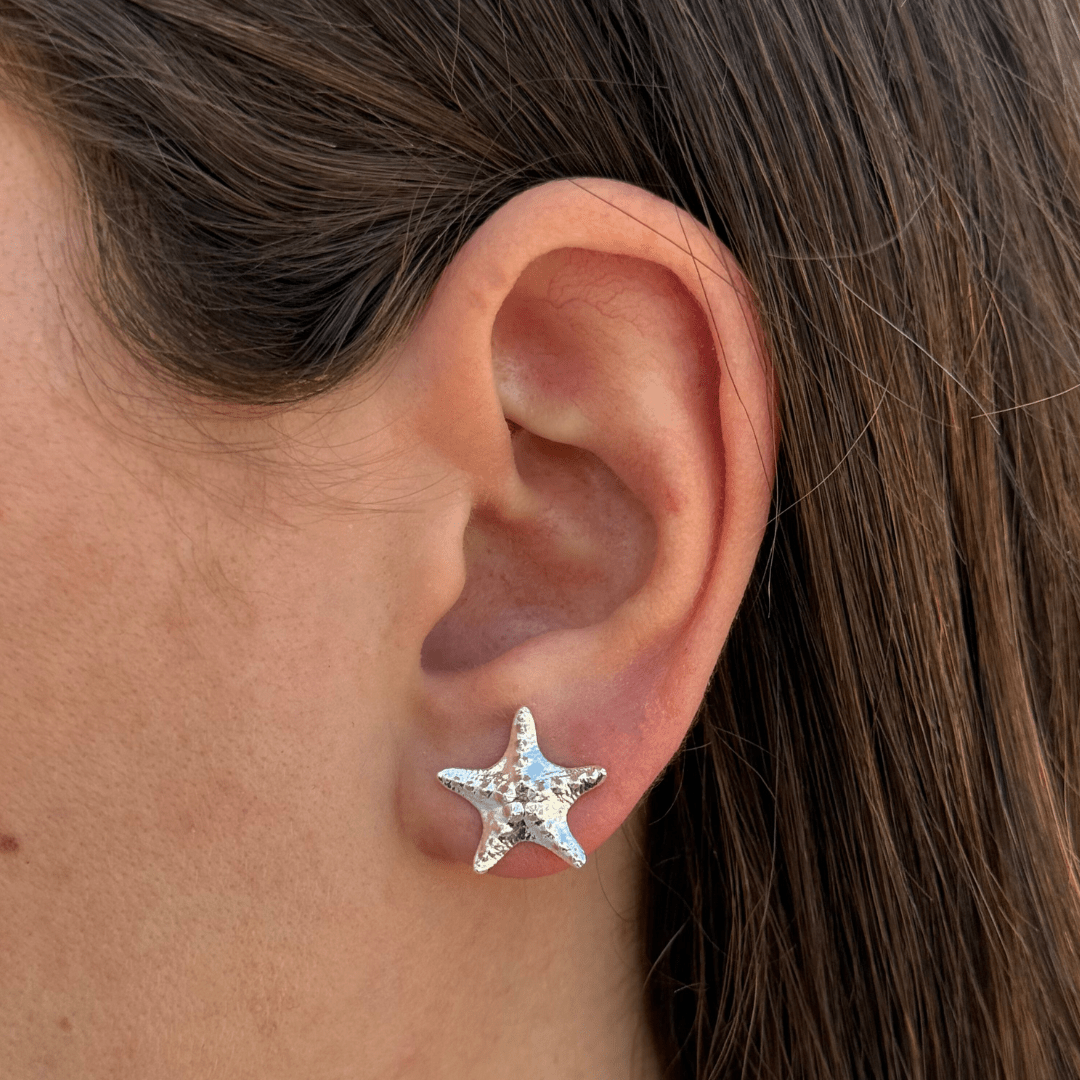 MINI STARFISH EARRING SILVER - AIRHESS