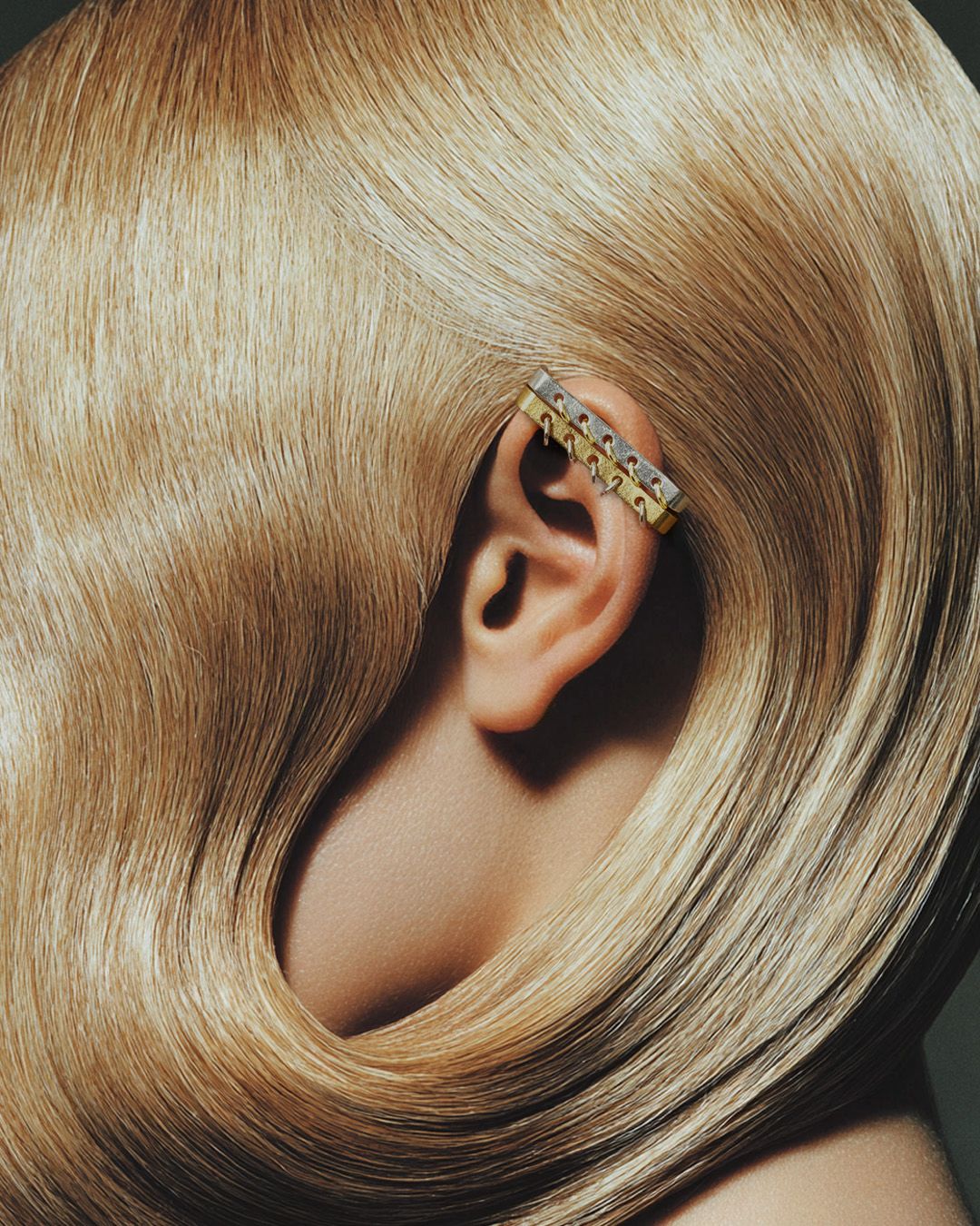 PIERCED EARCUFF SILVER - AIRHESS