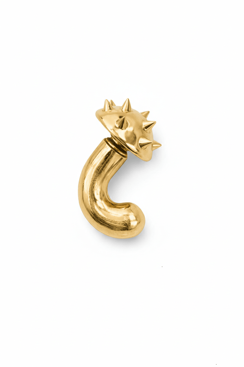 SPIKED MUSHROOM EARRING GOLD - AIRHESS