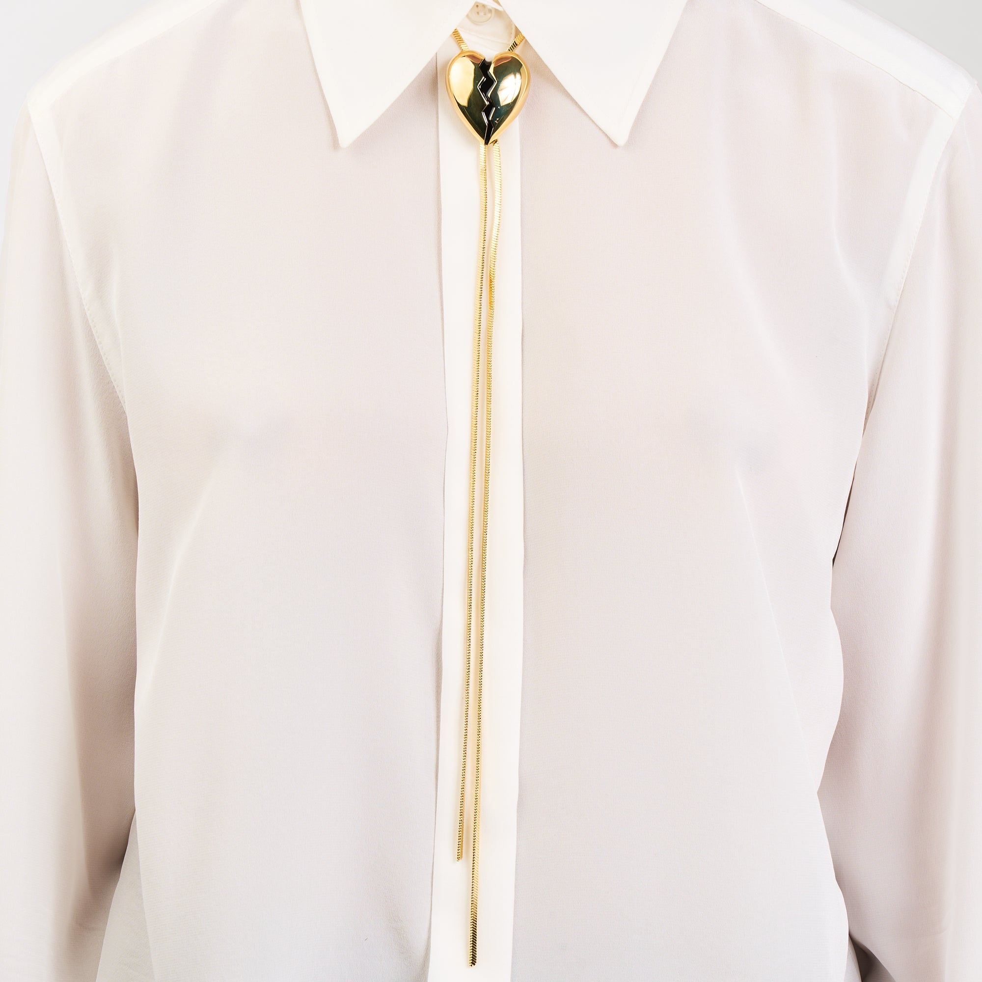 THE BROKEN HEART BOLO TIE GOLD - AIRHESS