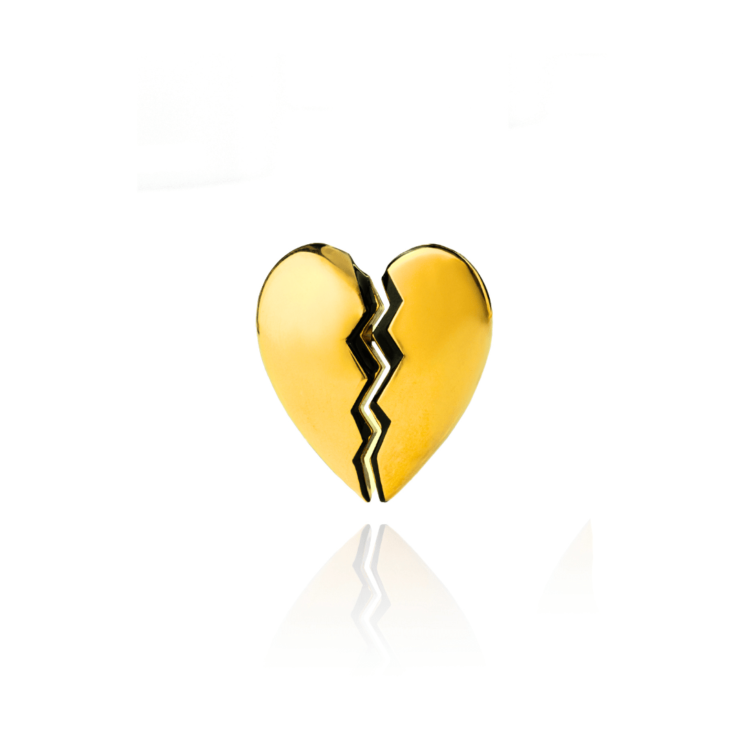 THE BROKEN HEART EARRING GOLD - AIRHESS