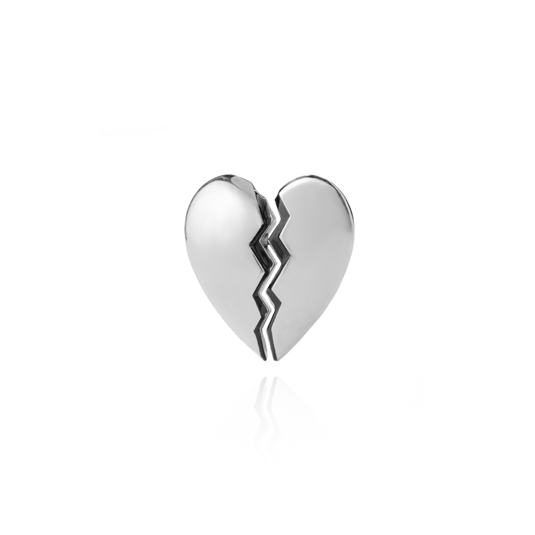 THE BROKEN HEART EARRING SILVER - AIRHESS